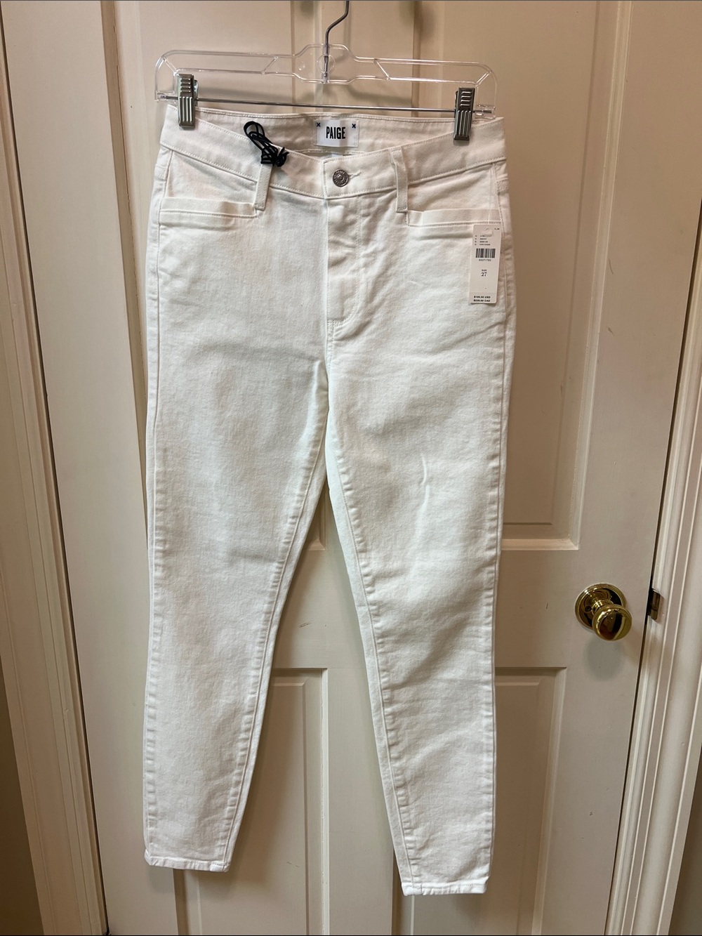 PAIGE White Skinny Jeans - High Rise Women's Denim